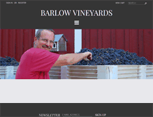 Tablet Screenshot of barlowvineyards.com